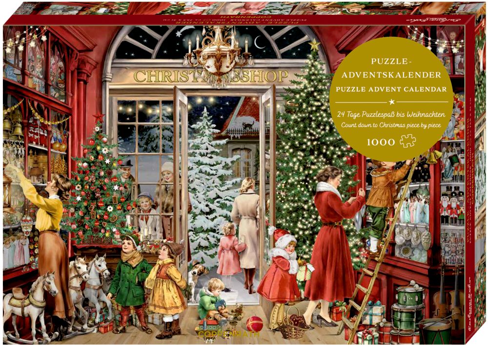 Nostalgische kerstwinkel, puzzel-adventskalender