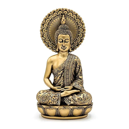 14863 - Meditatie Boeddhabeeld goudkleurig