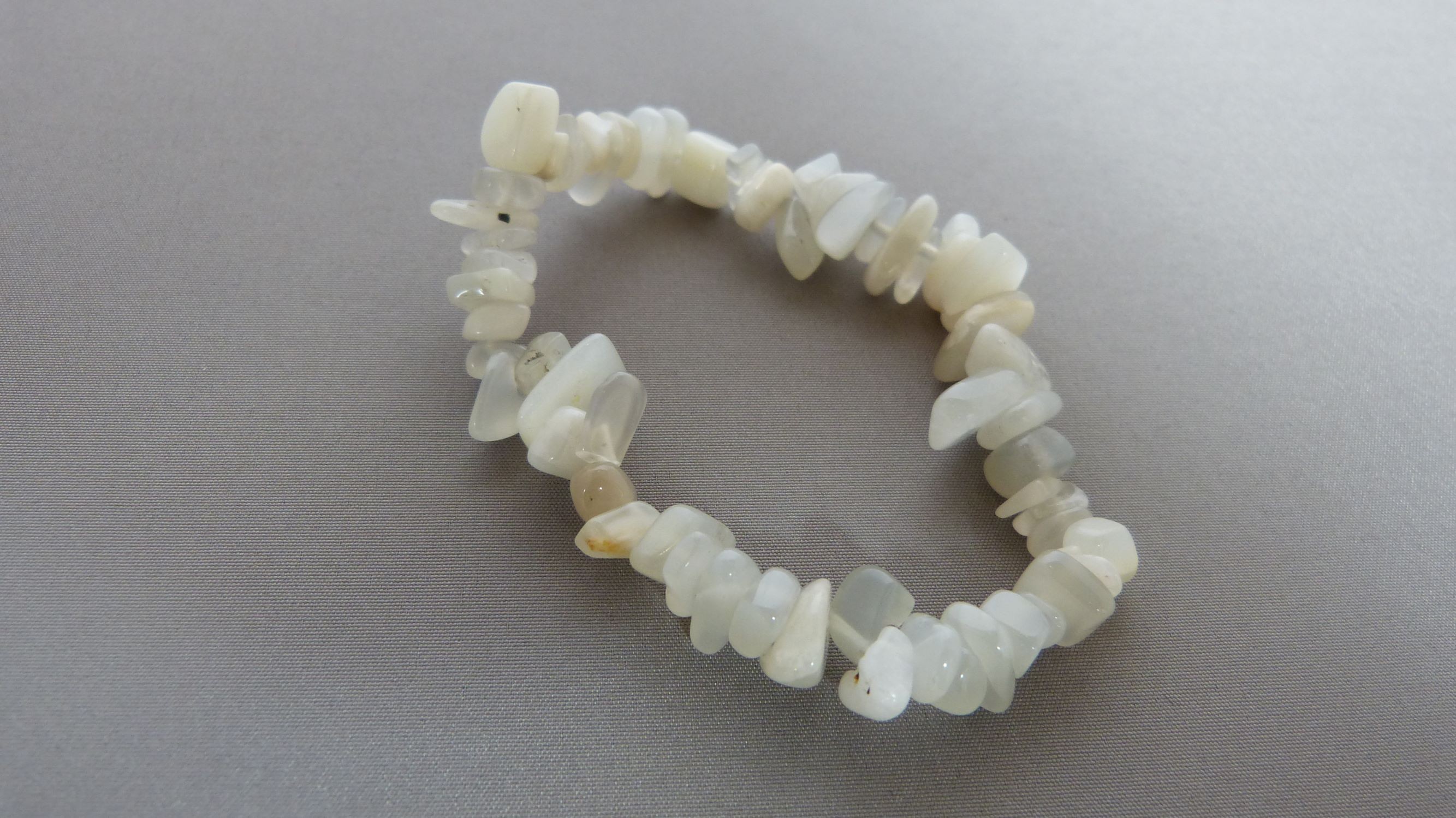 Splitarmband met  Witte Maansteen