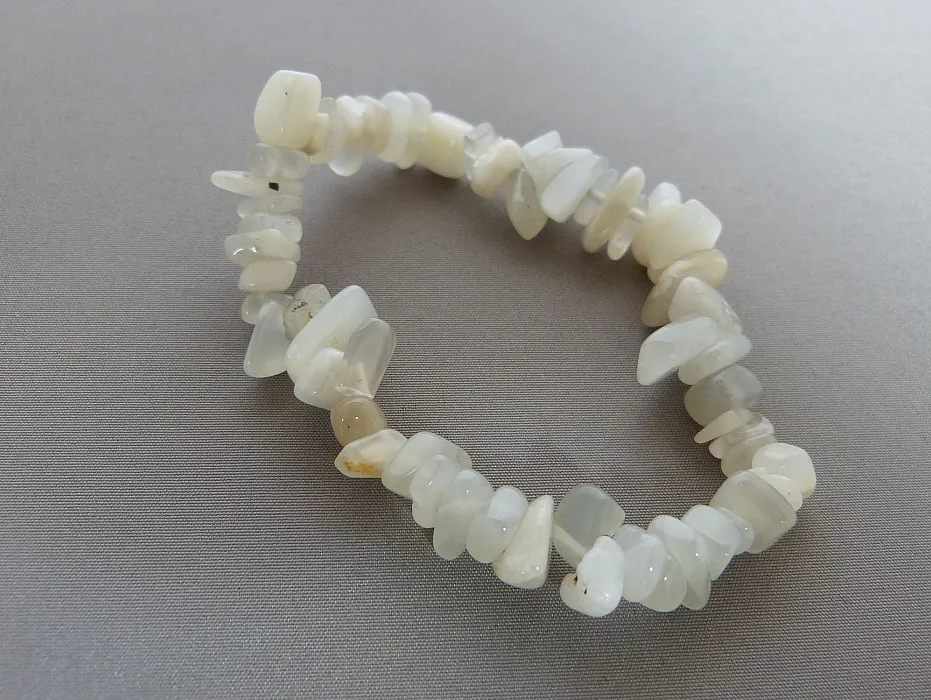 Splitarmband met  Witte Maansteen